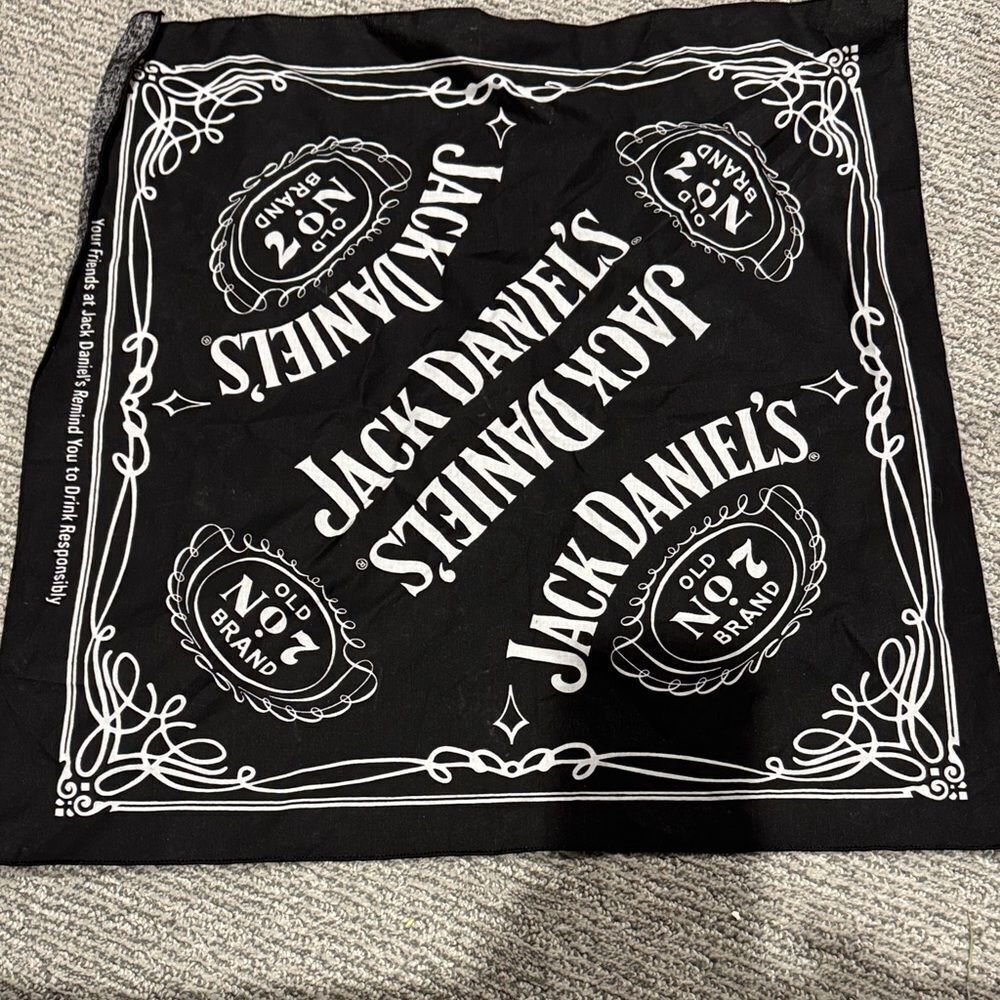 Jack Daniels Black and White Bandana